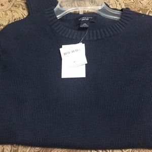 Men’s Lands’ end navy blue sweater new never worn